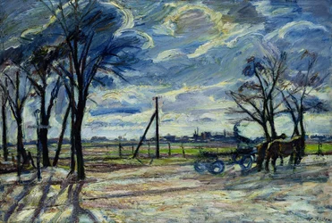 Suburban Landscape in Spring